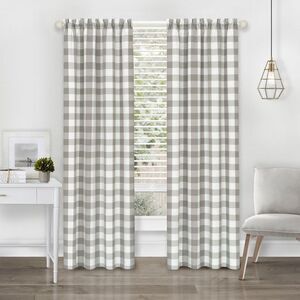 BrylaneHome -  Hunter Window Rod Pocket Panel - 42" W Gray